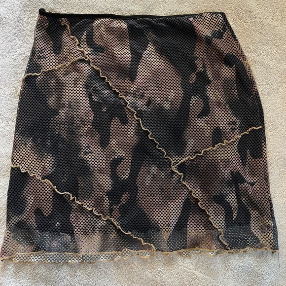 I am Gia patchwork net body-con skirt size medium - Picture 2 of 3